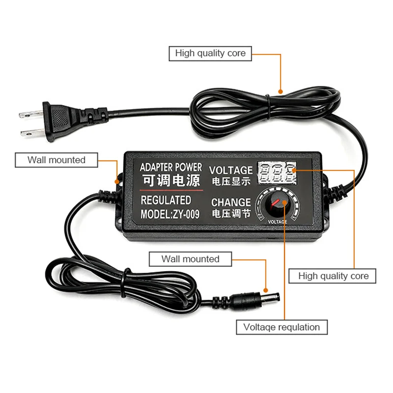 Dc Power Supply Variable - 220V To 5V 9V 12V 24V
