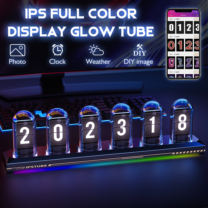 Diy Electronics Desk - RGB Glow Tube Clock DIY IPS