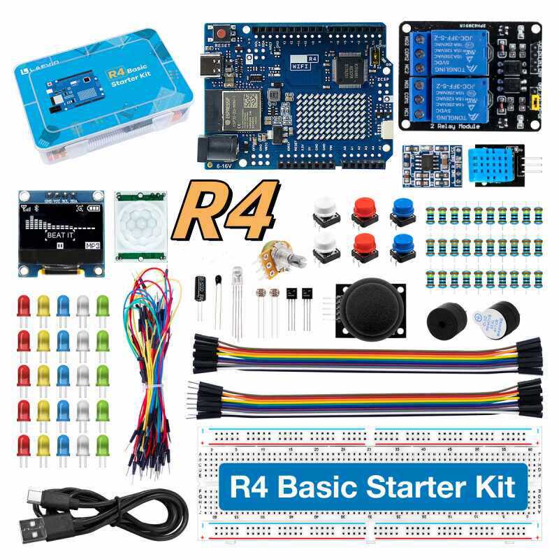 Diy Electronics Starter Kit - UNO R4 WiFi Compatible Development Starter