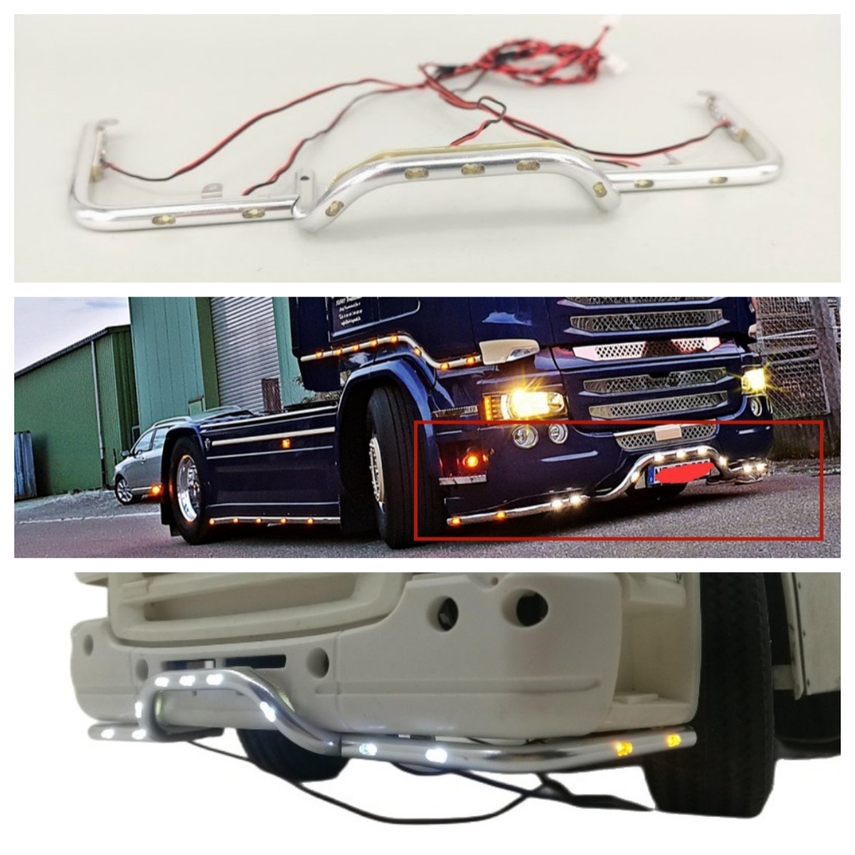 CNC LED Front Bottom Bumper Li - Diy Rc Electronics ulasan dan harga