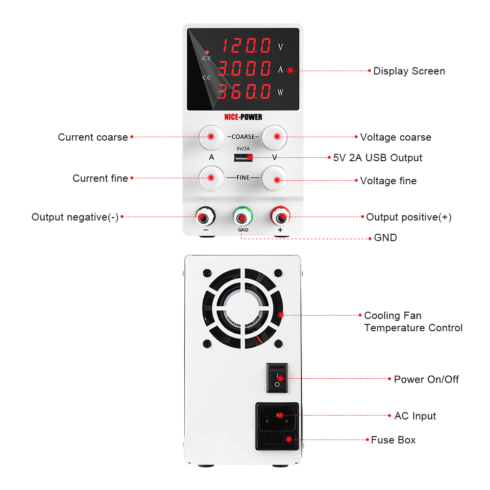 NICE-POWER SPS1203 120V 3A 30V - Dc Power Supply Variable ulasan dan harga