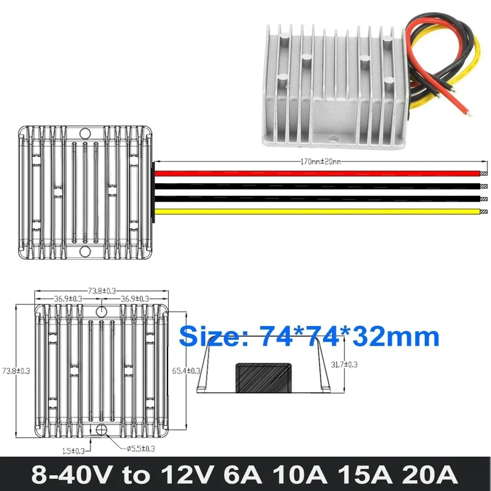8-40V TO 12V 1A 2A 3A 4A 6A 10 - Dc Power Supply Variable ulasan dan harga