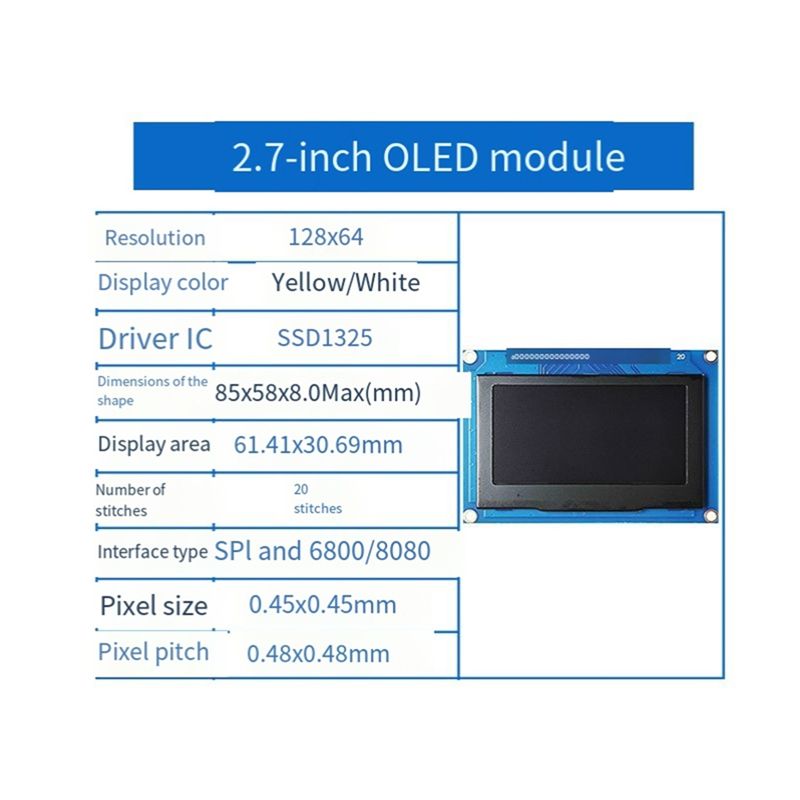 BNVN-SPI Serial 2.7-Inch OLED  - Oled Display Module ulasan dan harga