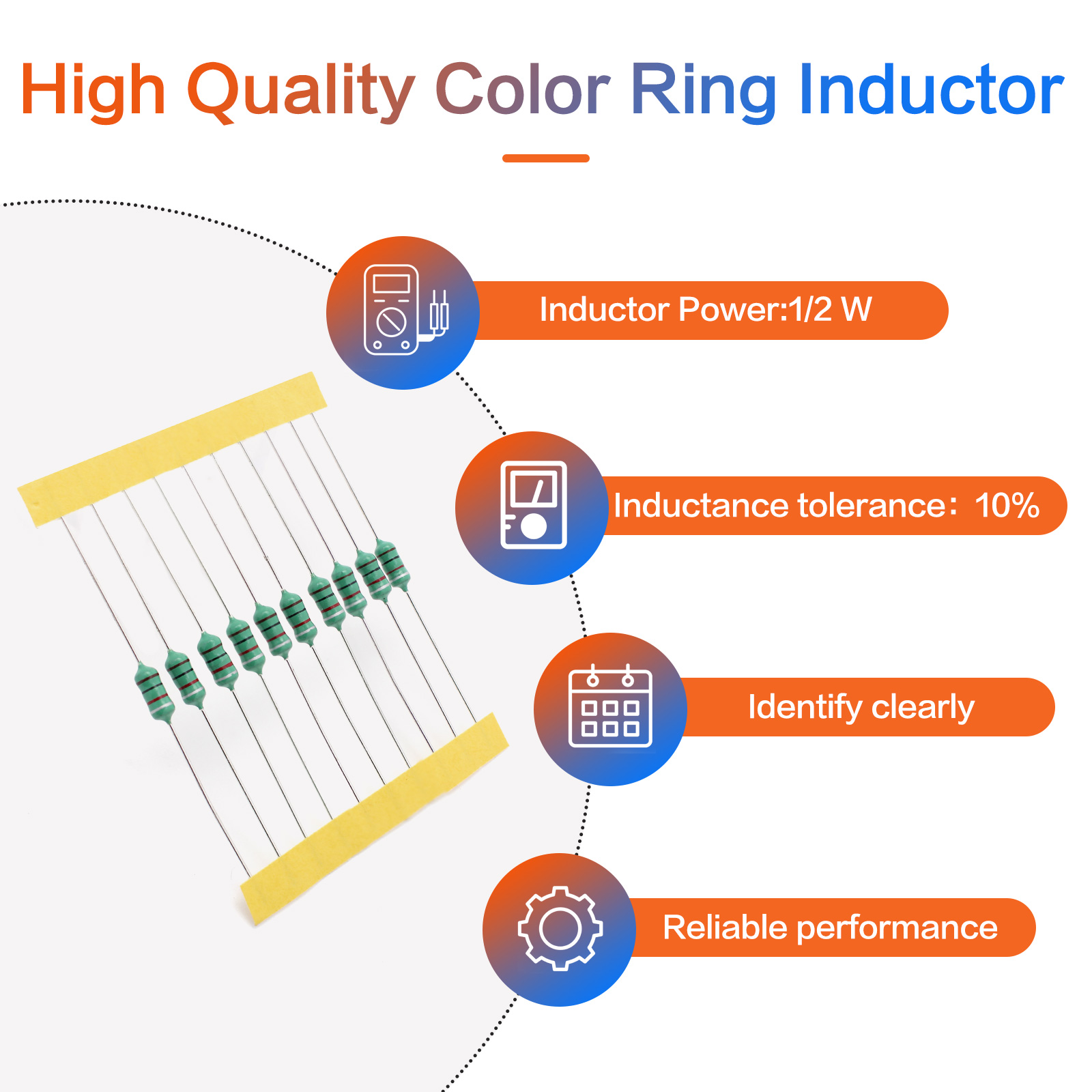 200pcs 1/2W 0410 Color Ring In - Diy Wearable Electronics ulasan dan harga