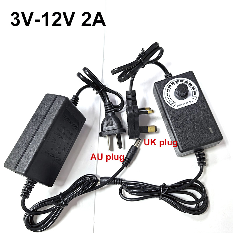 UK AU plug 3V–12V 5V 6V 9v 12v - Dc Power Supply Variable ulasan dan harga