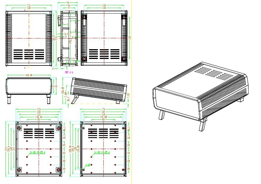 210*175*65mm ABS plastic enclo - Diy Enclosure For Electronics ulasan dan harga