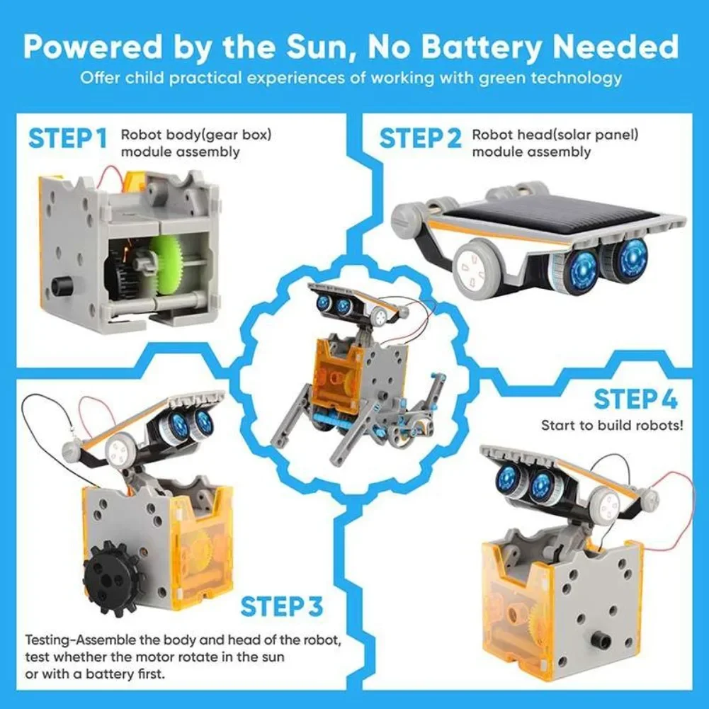 13 in 1 Solar Powered Robot Sc - Diy Electronics Kits ulasan dan harga